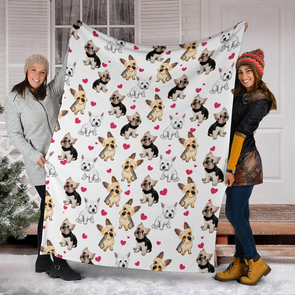 Yorkshire Terrier Heart Blanket