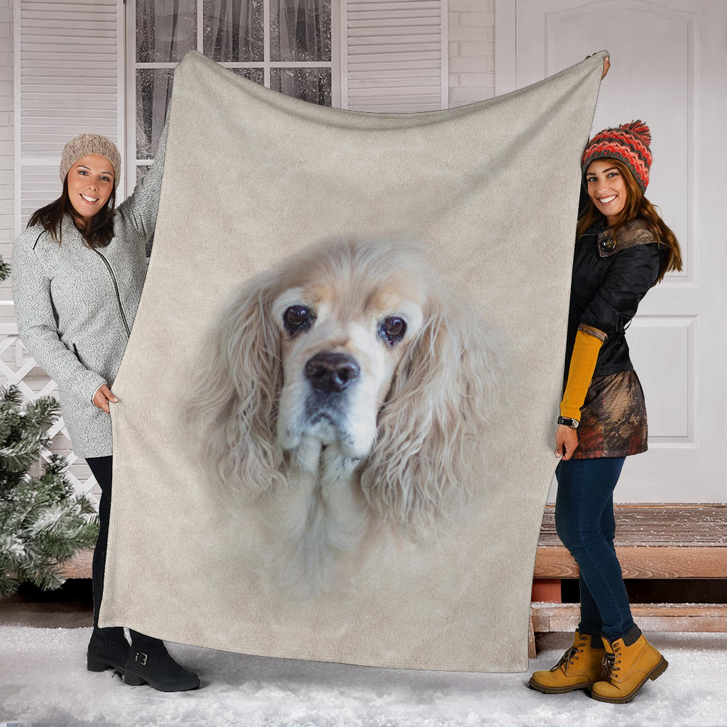 American Cocker Spaniel Face Hair Blanket