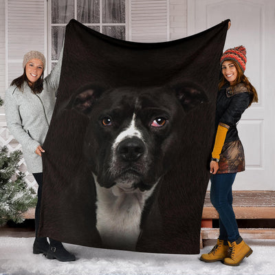 American Pitbull Terrier 2 Face Hair Blanket