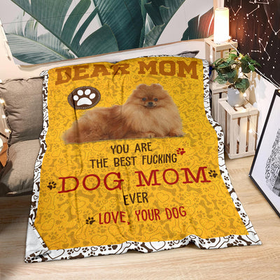 Pomeranian-Dog Mom Ever Blanket