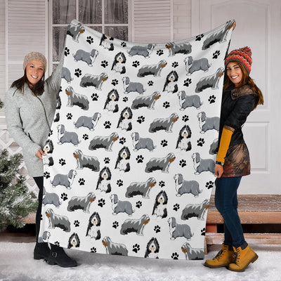Bearded Collie Paw Blanket