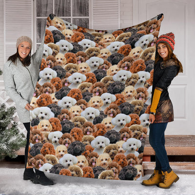 Poodle Full Face Blanket