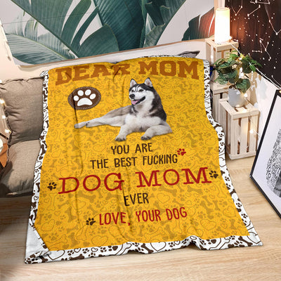 Husky-Dog Mom Ever Blanket