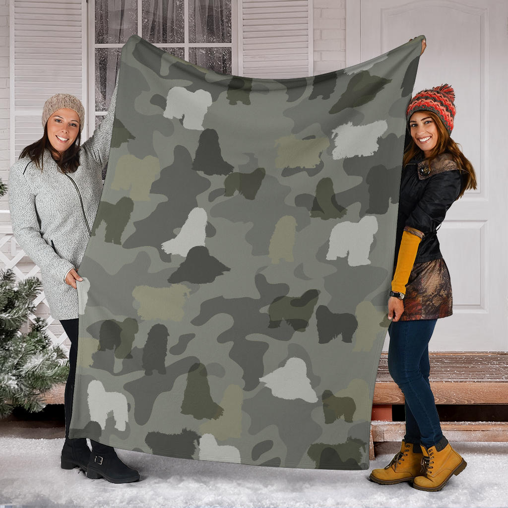 Bergamasco Shepherd Camo Blanket