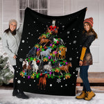 Horse Christmas Tree Blanket