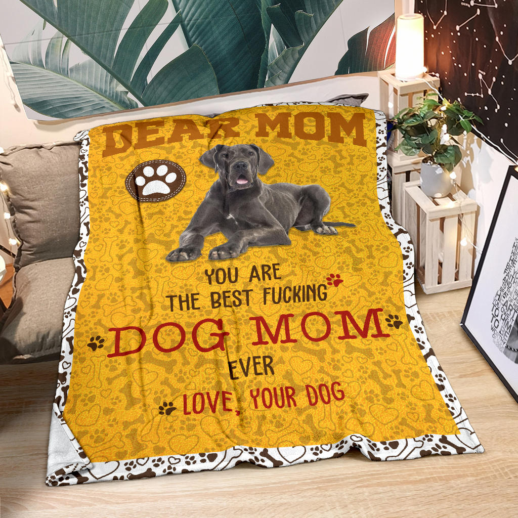Great Dane-Dog Mom Ever Blanket