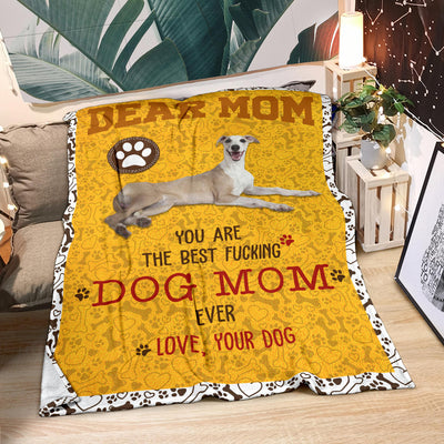 Whippet-Dog Mom Ever Blanket