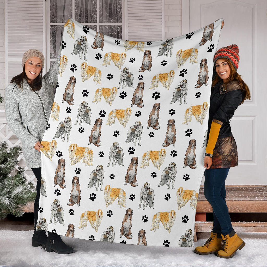 Borzoi Paw Blanket