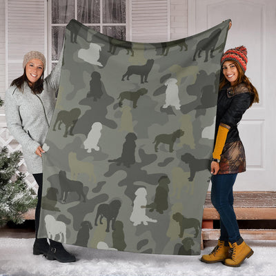 Neapolitan Mastiff Camo Blanket