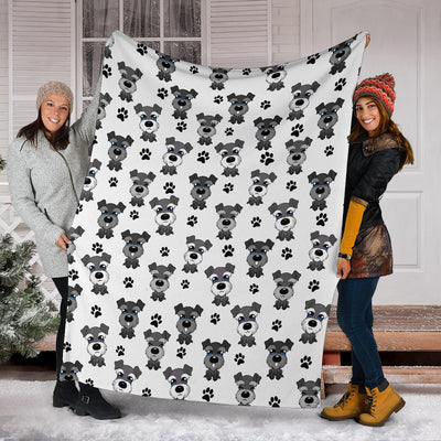 Miniature Schnauzer Paw Blanket