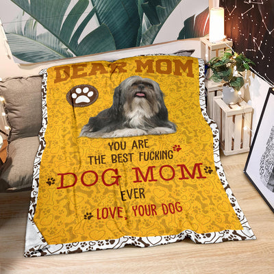 Shih Tzu-Dog Mom Ever Blanket