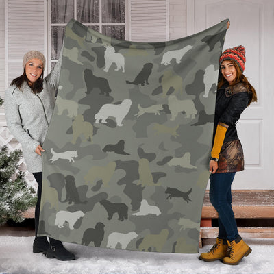 Leonberger Camo Blanket