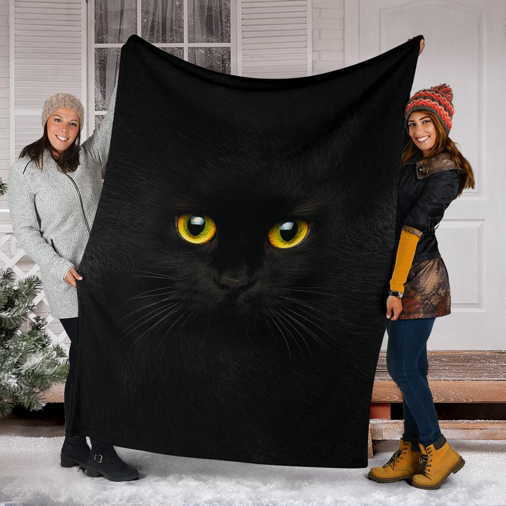 Cat Black Face Hair Blanket