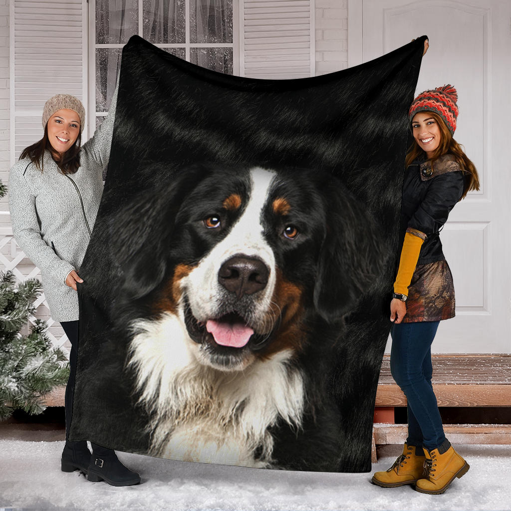 Bernese Mountain Dog 2 Face Hair Blanket