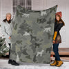 Black Russian Terrier Camo Blanket