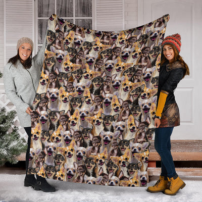 Chihuahua Full Face Blanket