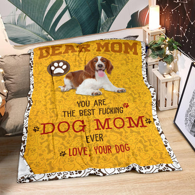 English Springer Spaniel 2-Dog Mom Ever Blanket