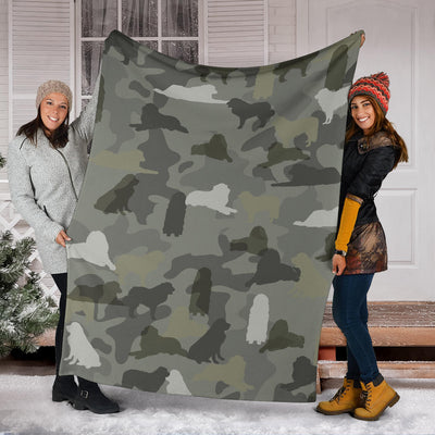 Great Pyrenees Camo Blanket