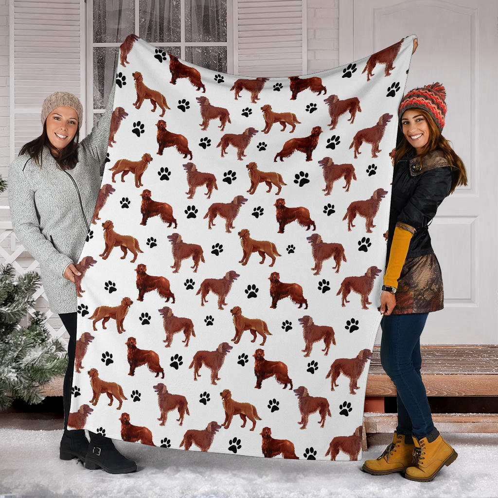 Irish Setter Paw Blanket