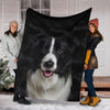 Border Collie 2 Face Hair Blanket