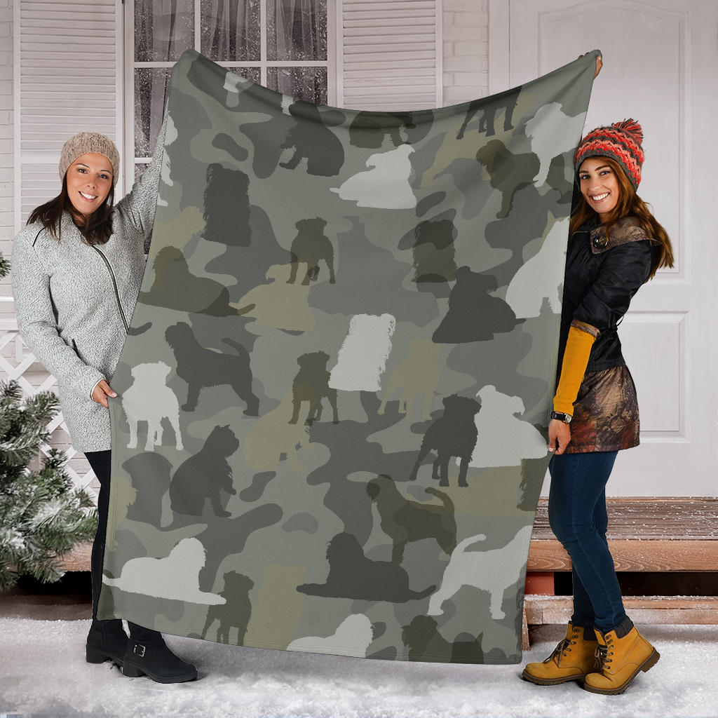 Brussels Griffon Camo Blanket