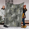 Border Collie Camo Blanket