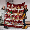 Golden Retriever Snow Christmas Blanket