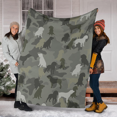 American Water Spaniel Camo Blanket