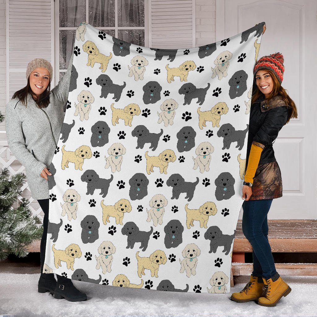 Labradoodle Paw Blanket