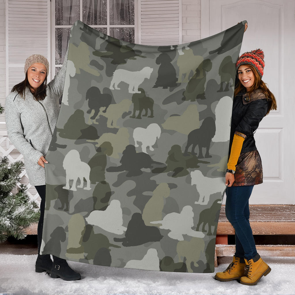 Cocker Spaniel Camo Blanket