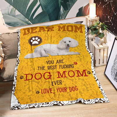 Poodle 3-Dog Mom Ever Blanket