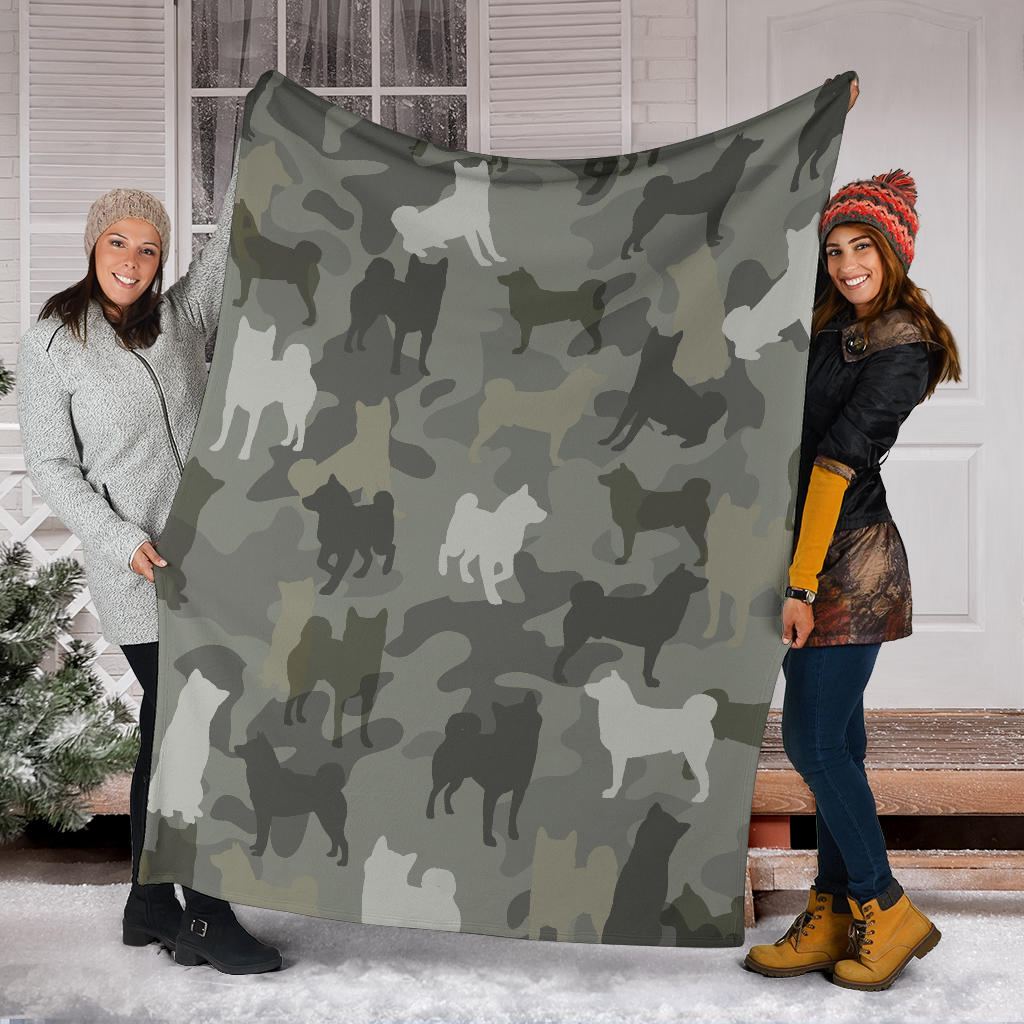 Shiba Inu Camo Blanket