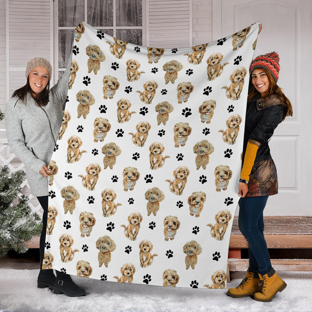 Cavapoo Paw Blanket