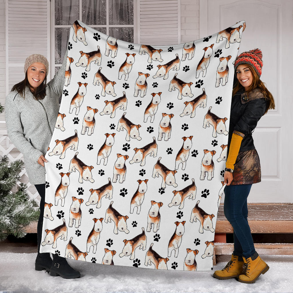 Wire Fox Terrier Paw Blanket