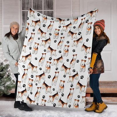 Wire Fox Terrier Paw Blanket
