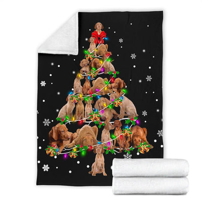 Wirehaired Vizsla Christmas Tree Blanket