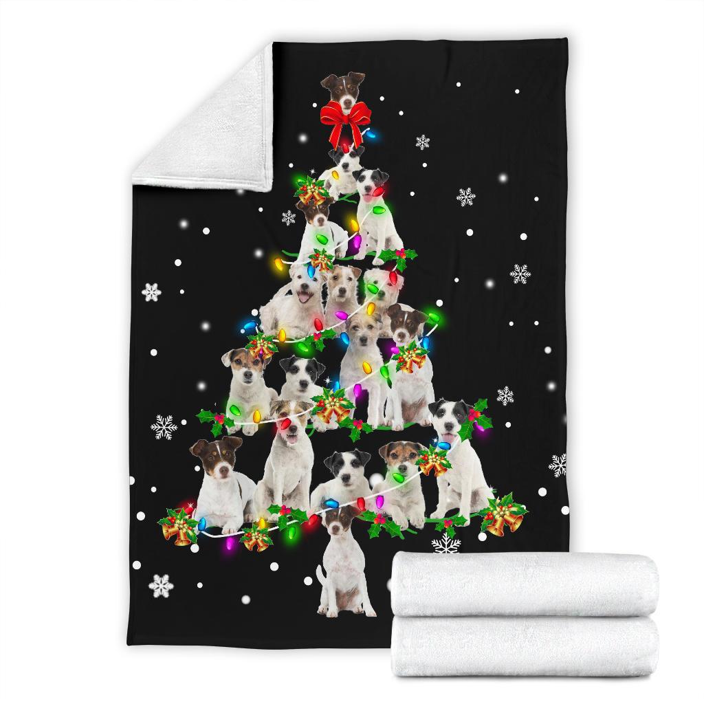 Parson Russell Terrier Christmas Tree Blanket
