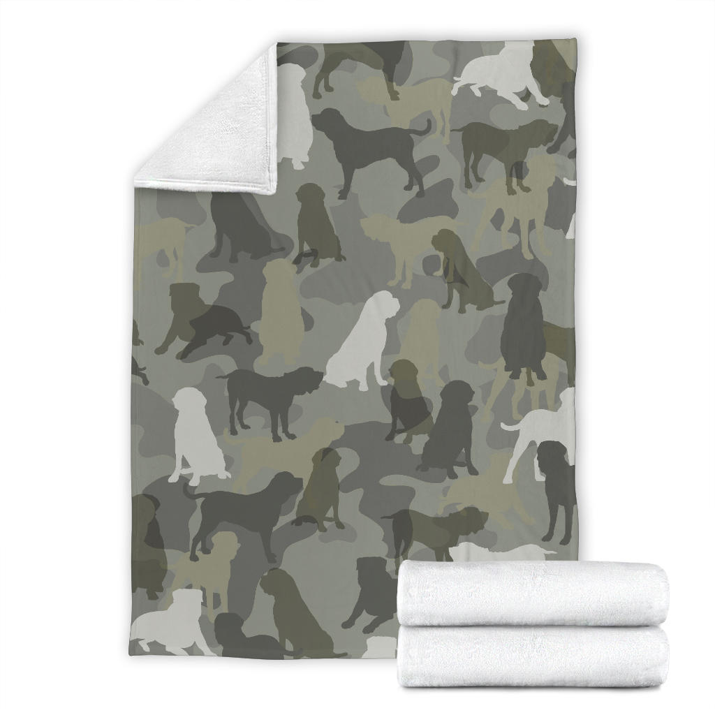 English Mastiff Camo Blanket