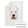 Dogo Argentino Face Hair Blanket