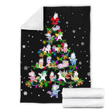Unicorn Christmas Tree Blanket