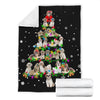 Shih Tzu Christmas Tree Blanket