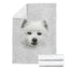 American Eskimo Face Hair Blanket