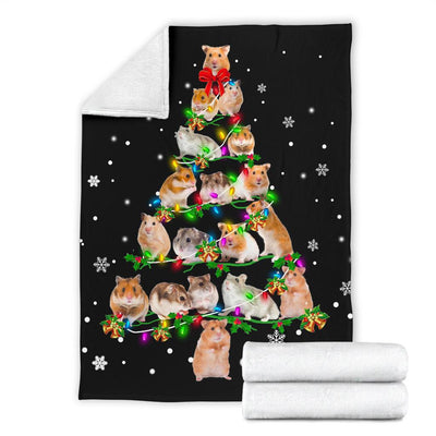 Hamster Christmas Tree Blanket