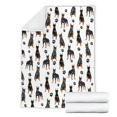 Doberman Pinscher Paw Blanket