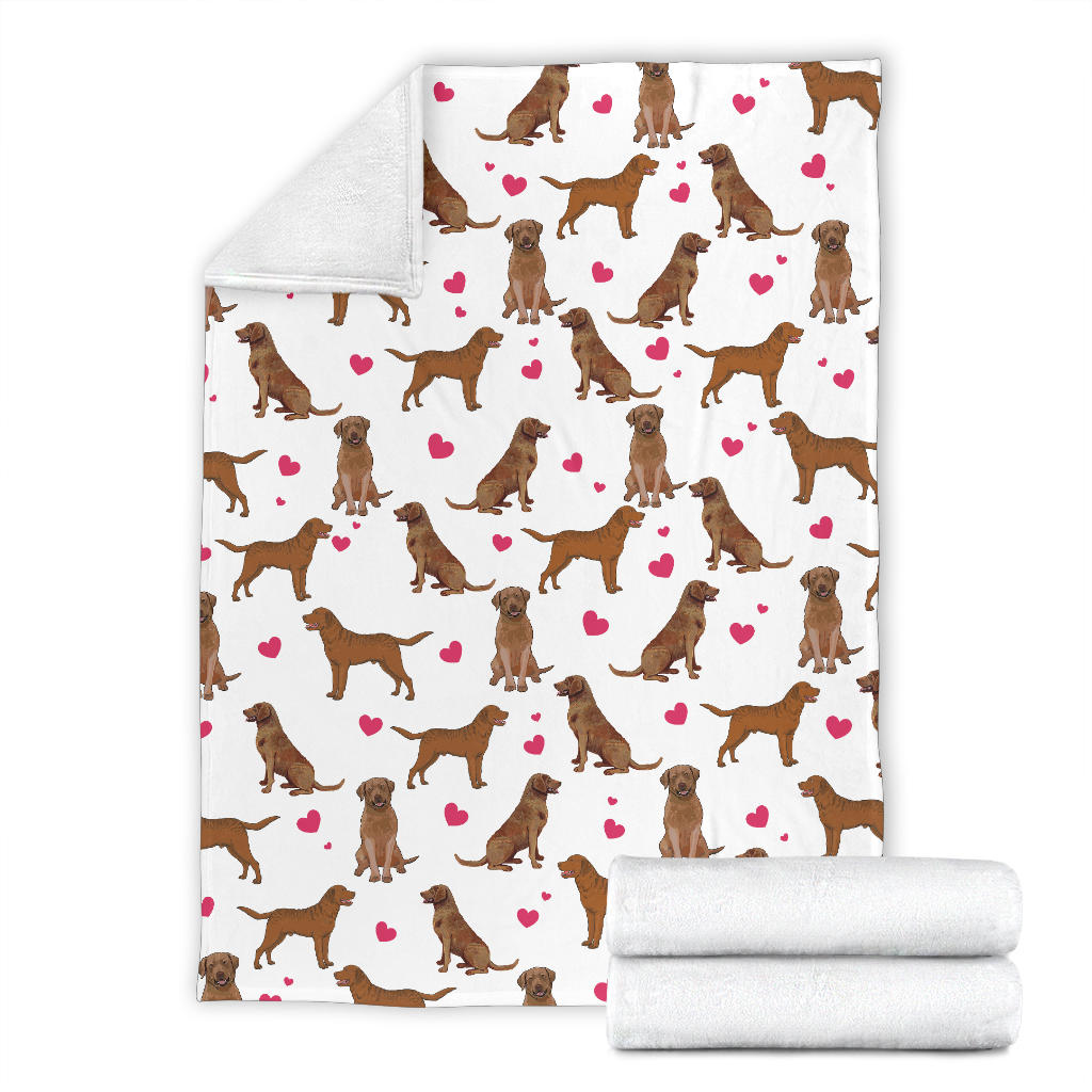 Chesapeake Bay Retriever Heart Blanket