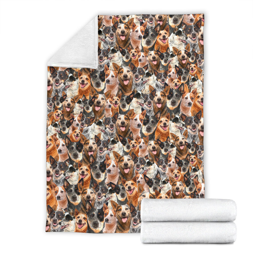 Australian Cattle Dog Full Face Blanket