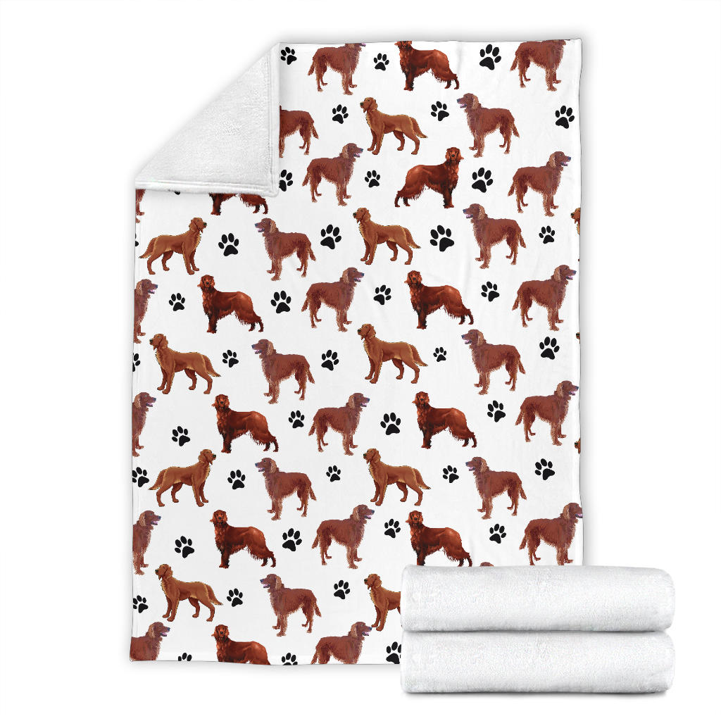Irish Setter Paw Blanket