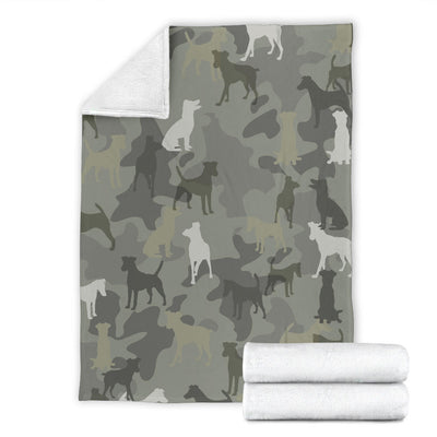 Smooth Fox Terrier Camo Blanket