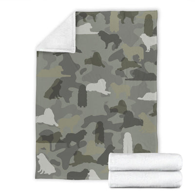 Great Pyrenees Camo Blanket