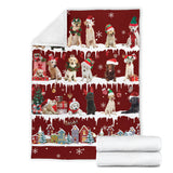 Labrador Retriever Snow Christmas Blanket